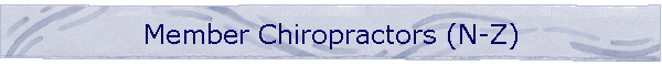 Member Chiropractors (N-Z)