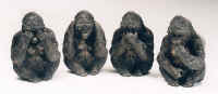 See, Hear, Speak and Think No Evil Gorillas